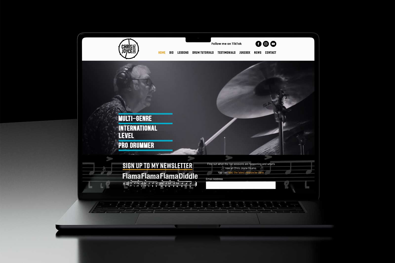 drum-player-website-design drumming website